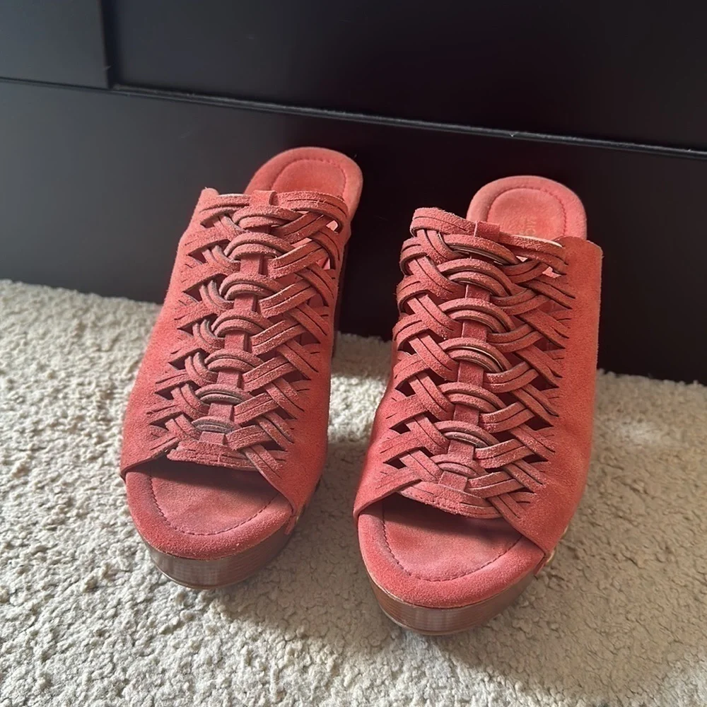 Michael Kors Westly Suede Mules - Cinnamon - Size 9.5